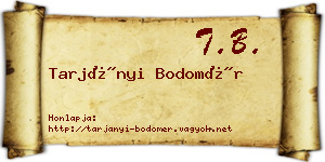 Tarjányi Bodomér névjegykártya